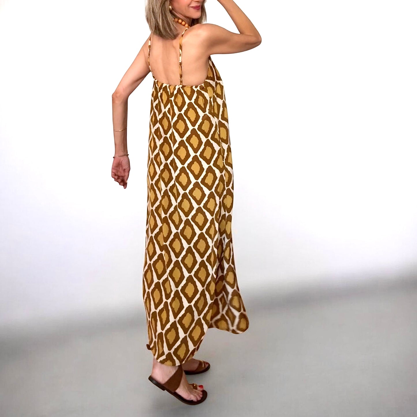 Vestido Laila mostaza