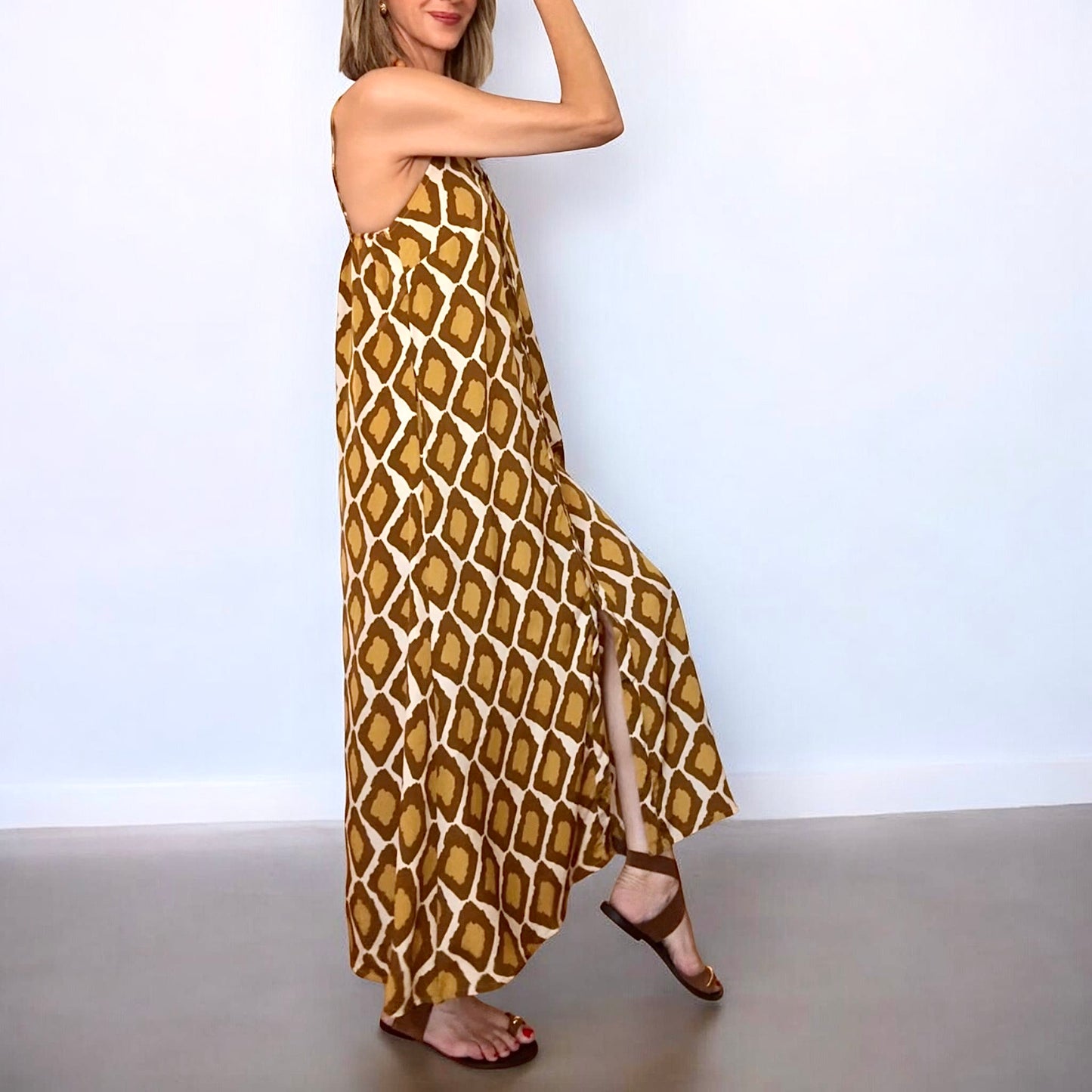 Vestido Laila mostaza