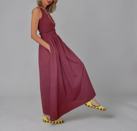 Vestido Lía berenjena