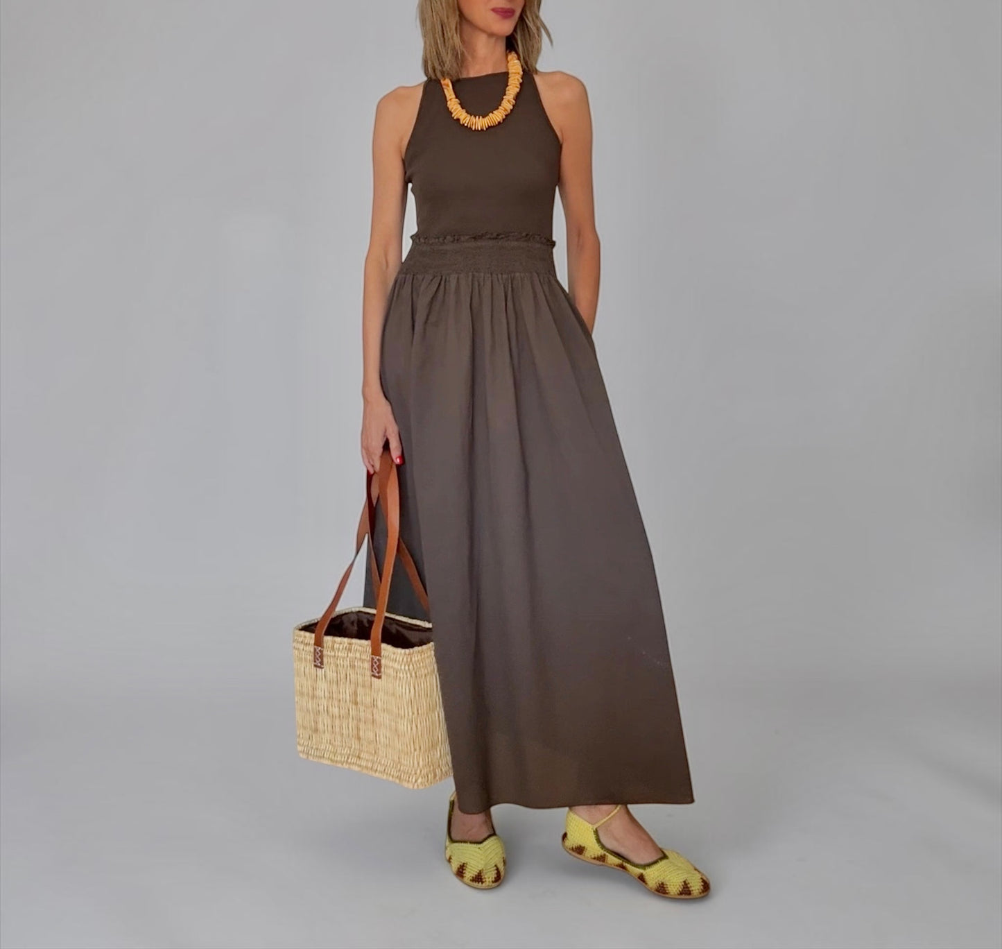 Vestido Lía marrón