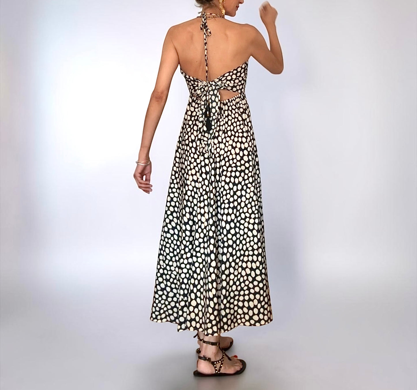 Vestido Alicia negro& blanco