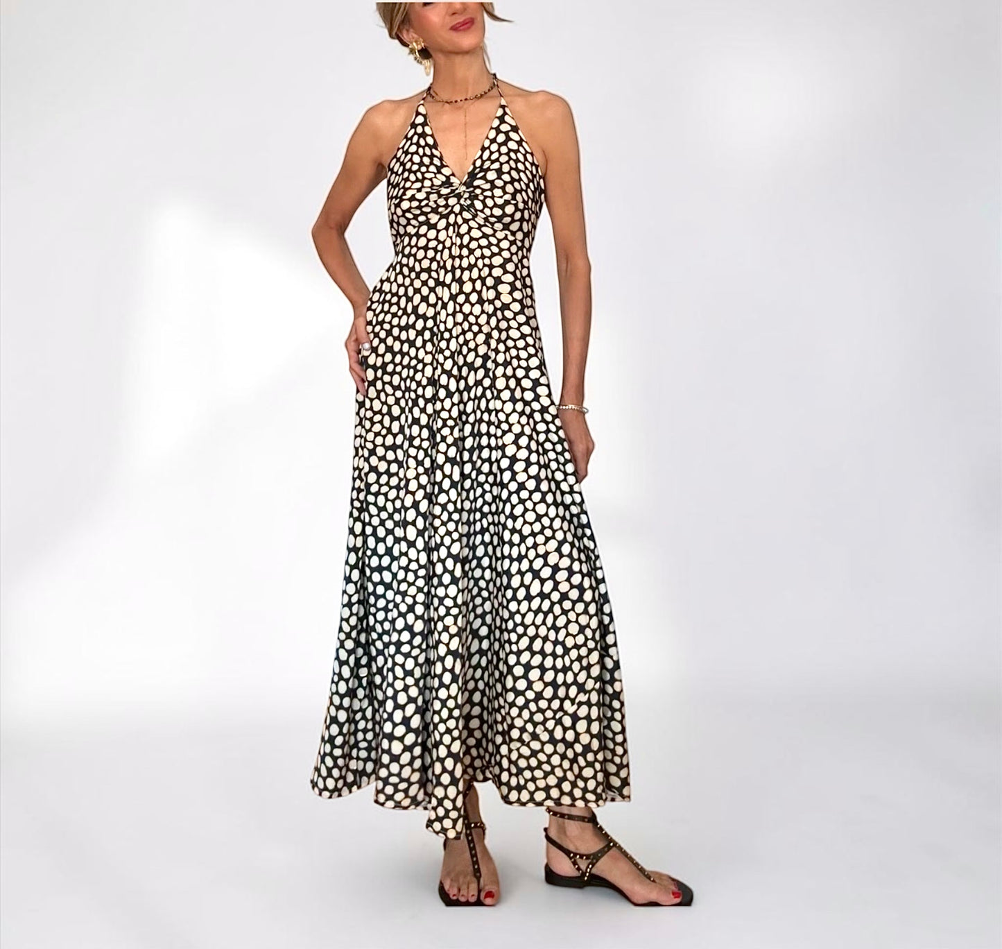 Vestido Alicia negro& blanco