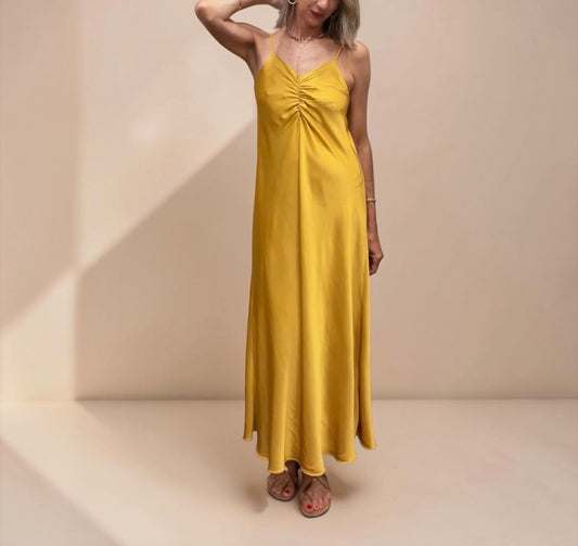 Vestido Duna mostaza