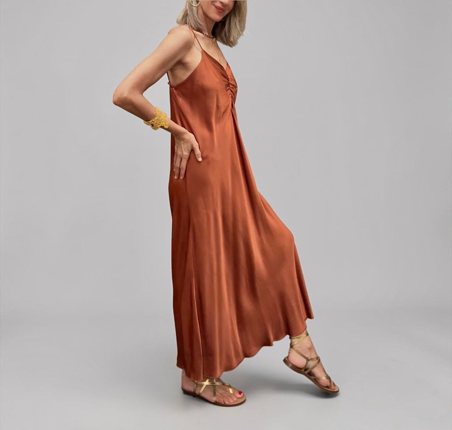 Vestido Duna teja