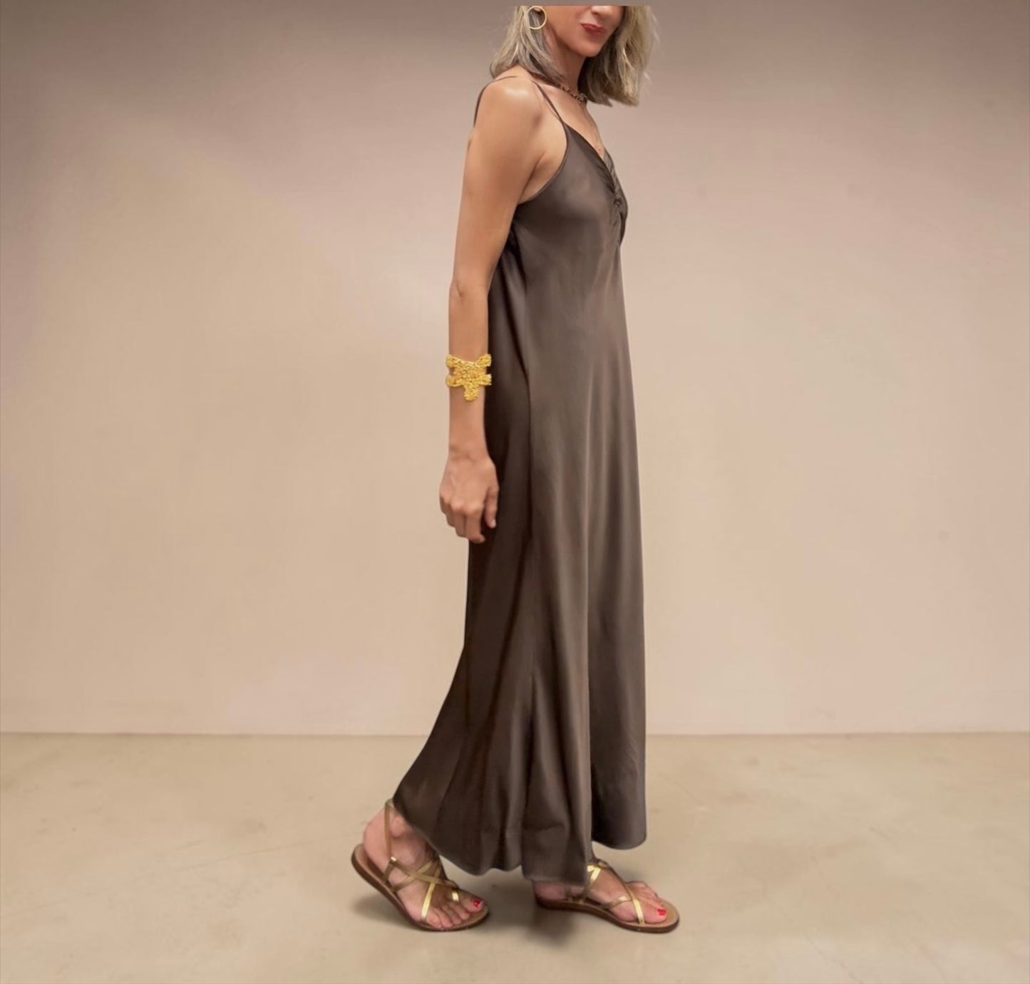Vestido Duna marrón