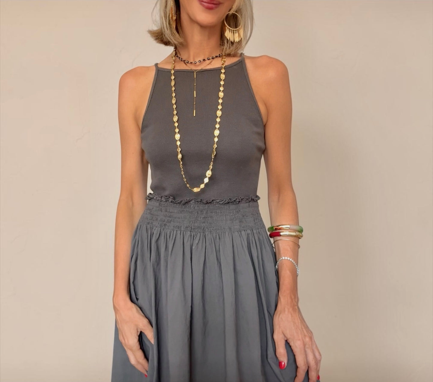Vestido Lia  gris